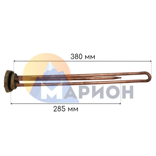 Нагревательный элемент RDT G1-1/4, L380, под анод M6, 2.5 кВт, 230 В